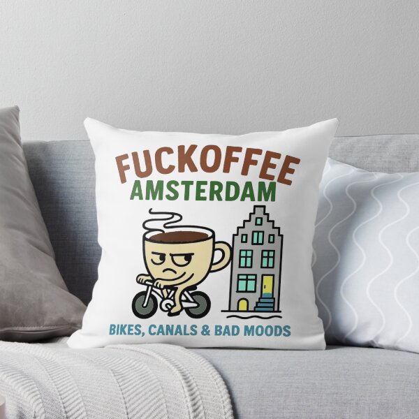 Item preview, Fuckoffee Amsterdam: Bikes, Canals & Caffeine Addict Vibes – I Love Coffee!  designed and sold by Globalcitytees.