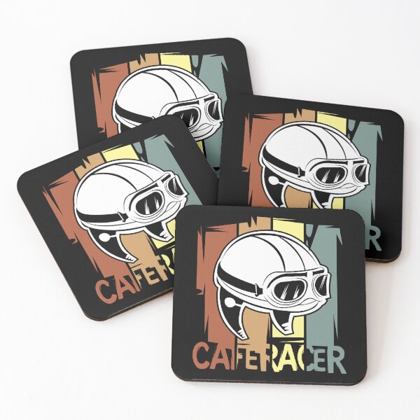 Item preview, Caferacer vintage logo with old school motorcycle helmet designed and sold by AndreMi.