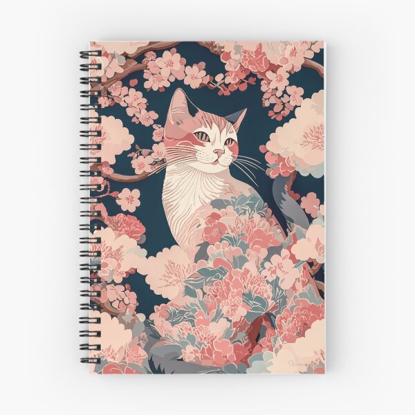 Item preview, Whimsical Cat in Blooming Garden designed and sold by mythographiaart.