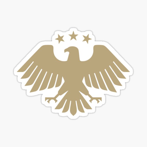 Item preview, Autocollant du nouvel emblème national syrien | Aigle royal à trois étoiles (2025) designed and sold by ajourneytoyou.