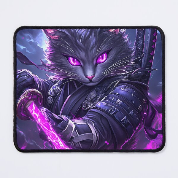 Item preview, Animal Fierce Samurai Cat Armor Clad Mystic Purple Nightblade Strike designed and sold by yinttigrric.