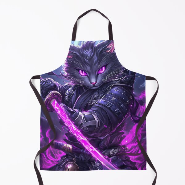 Item preview, Animal Fierce Samurai Cat Armor Clad Mystic Purple Nightblade Strike designed and sold by yinttigrric.