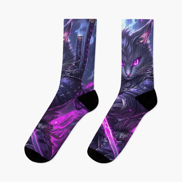Item preview, Animal Fierce Samurai Cat Armor Clad Mystic Purple Nightblade Strike designed and sold by yinttigrric.