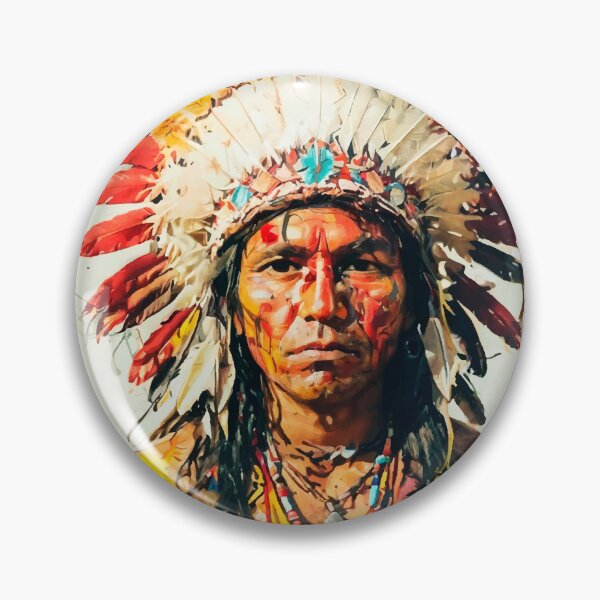 Item preview, Native American Man Chief Art designed and sold by Maioriz.