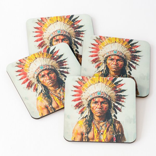 Item preview, Native American Man Chief Art designed and sold by Maioriz.