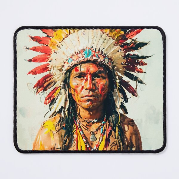 Item preview, Native American Man Chief Art designed and sold by Maioriz.