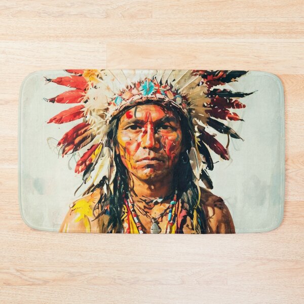 Item preview, Native American Man Chief Art designed and sold by Maioriz.