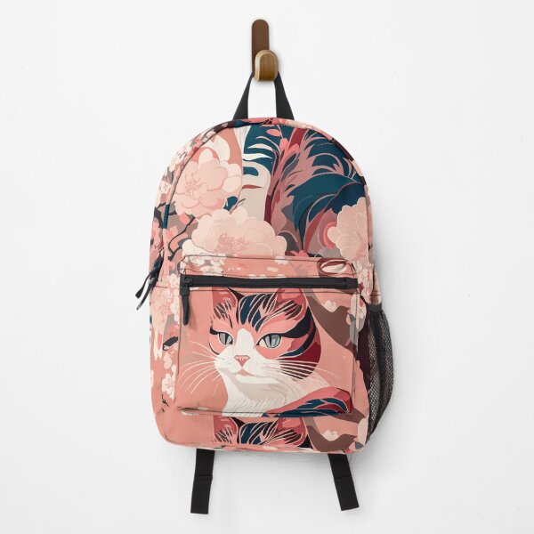 Item preview, Floral Cat in Retro Folk Style designed and sold by mythographiaart.