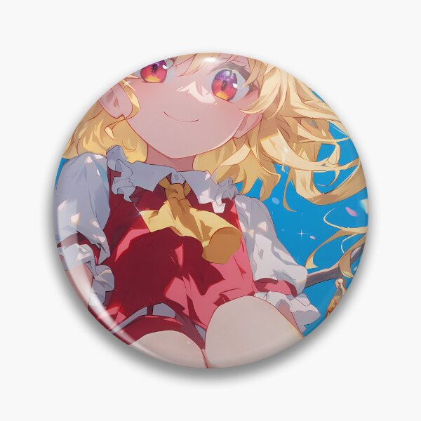 Item preview, Flandre Scarlet Touhou Anime Girl Waifu Whimsical Barefoot Fantasy Sky designed and sold by Cautenjari.