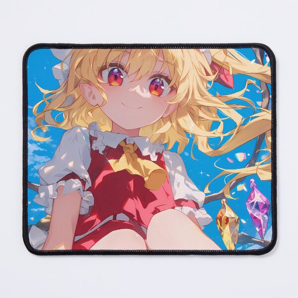 Item preview, Flandre Scarlet Touhou Anime Girl Waifu Whimsical Barefoot Fantasy Sky designed and sold by Cautenjari.