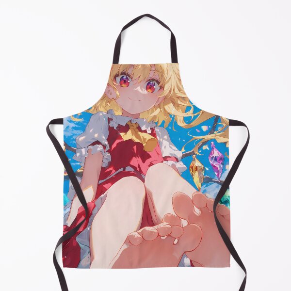 Item preview, Flandre Scarlet Touhou Anime Girl Waifu Whimsical Barefoot Fantasy Sky designed and sold by Cautenjari.
