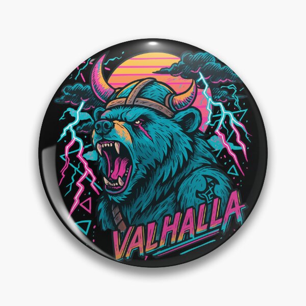 Item preview, Cool Bear Berserker Viking Valhalla Norse Retro designed and sold by TomFrontierArt.