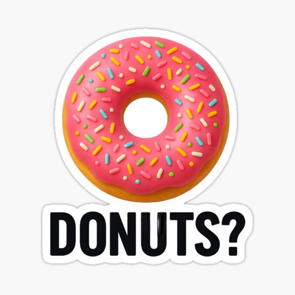 Item preview, Cute Pink Donut with Sprinkles - Funny Food Art  designed and sold by МираКайАрт.