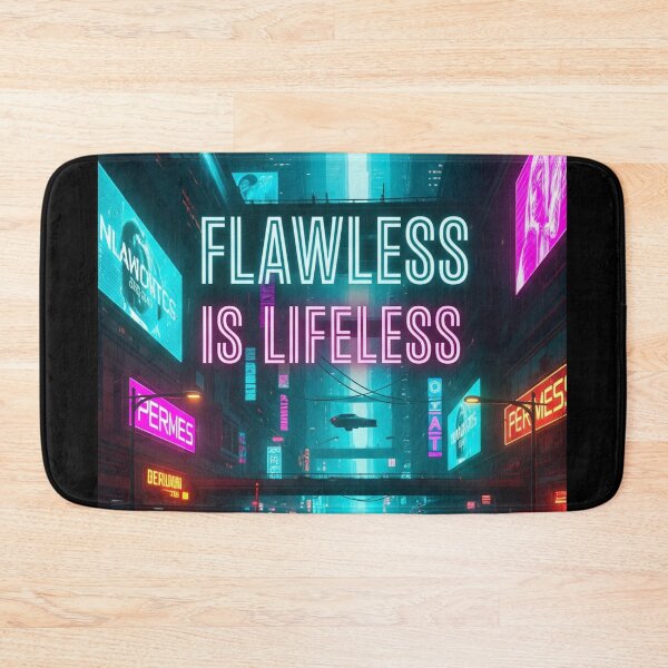 Item preview, Flawless Is Lifeless Cyberpunk Dystopia Quote Poster designed and sold by Elizarfa.