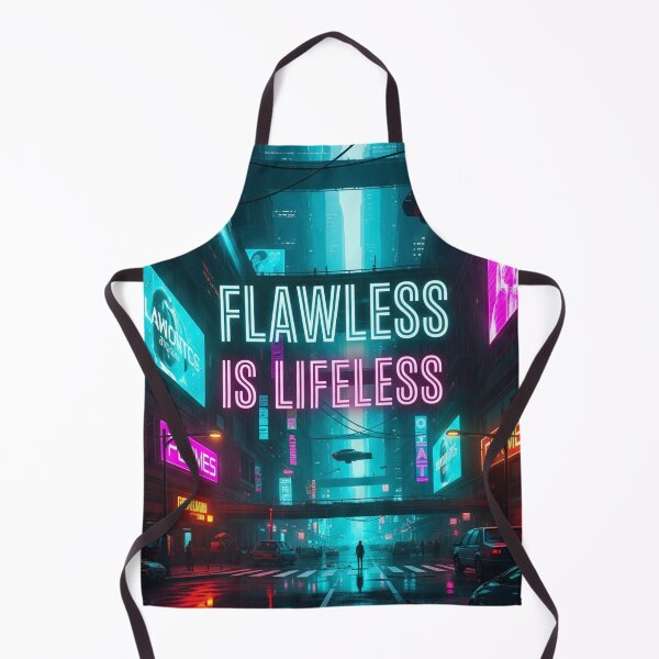Item preview, Flawless Is Lifeless Cyberpunk Dystopia Quote Poster designed and sold by Elizarfa.