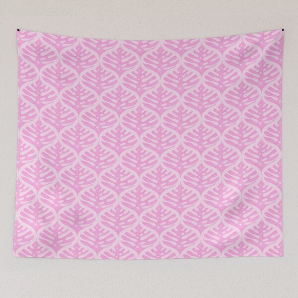 Item preview, Monstera Leaf Ogee Pattern in Pinks designed and sold by AycaAtalay.
