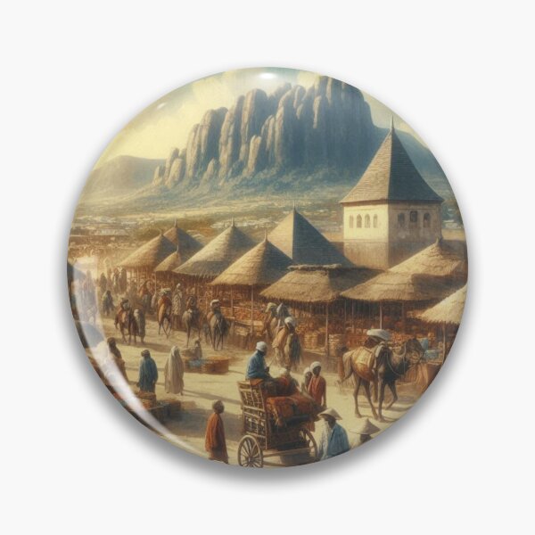 Item preview, Colonial-Era African Market Scenes designed and sold by PrintAfricanArt.