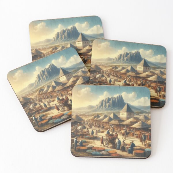 Item preview, Colonial-Era African Market Scenes designed and sold by PrintAfricanArt.