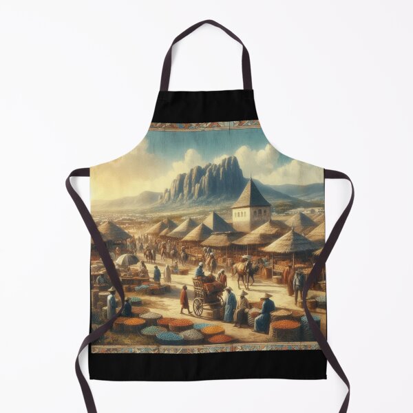 Item preview, Colonial-Era African Market Scenes designed and sold by PrintAfricanArt.