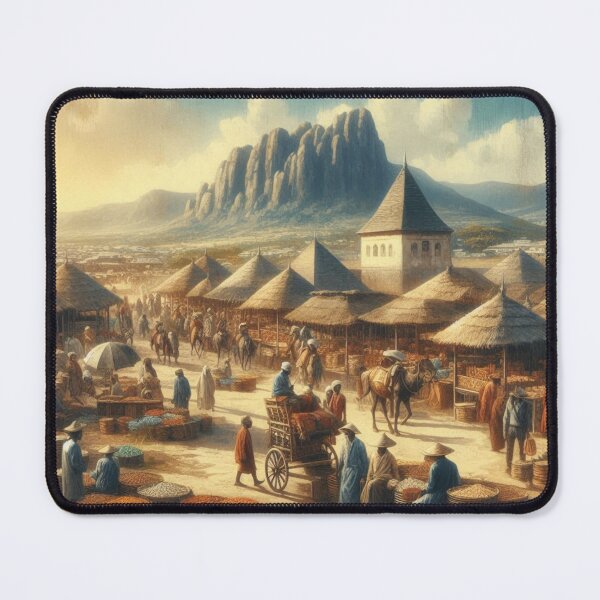 Item preview, Colonial-Era African Market Scenes designed and sold by PrintAfricanArt.