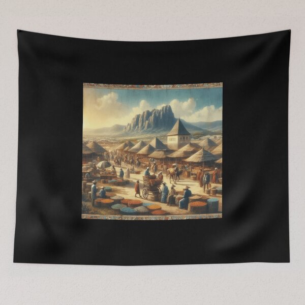 Item preview, Colonial-Era African Market Scenes designed and sold by PrintAfricanArt.