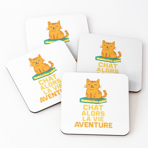 Item preview, A cat sitting on a book, with the text "Cat So Life Adventure" in pixel art. designed and sold by chol94.