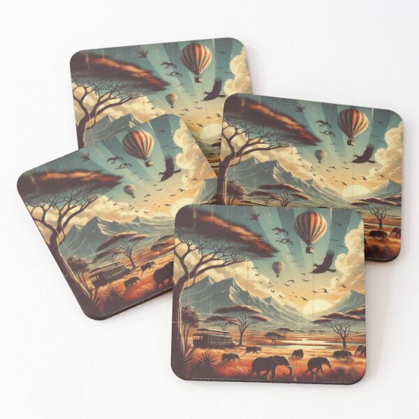 Item preview, Vintage Safari Travel Posters (Africa 1930s style) designed and sold by PrintAfricanArt.