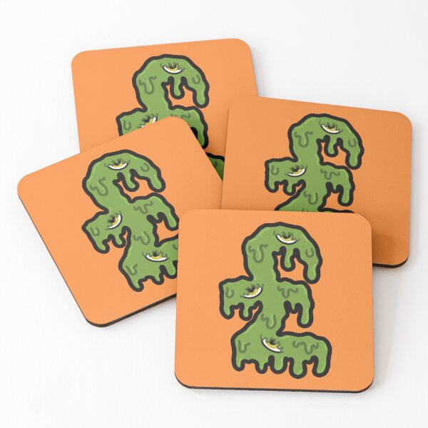 Item preview, Slimy green pound symbol with eyeballs designed and sold by spoop-n-save.