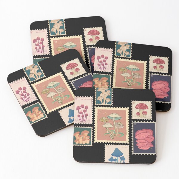 Item preview, Vintage stamps mushroom designed and sold by Navkriti.