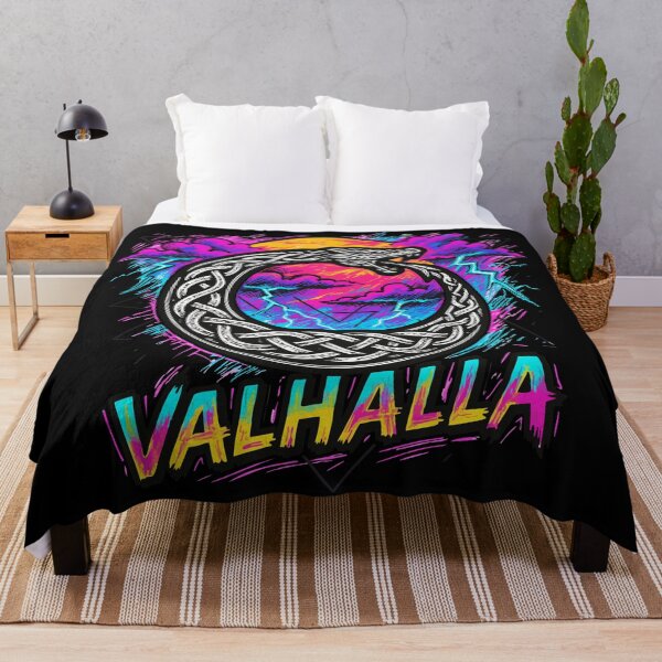 Item preview, Valhalla Ouroboros Norse Retro Vaporwave designed and sold by TomFrontierArt.