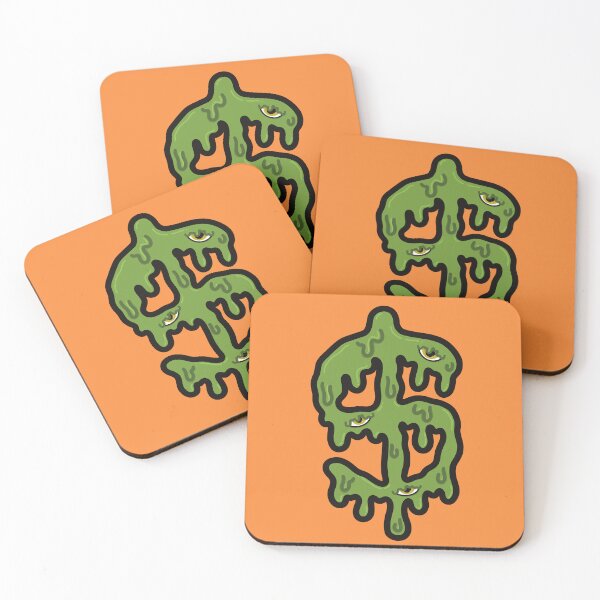 Item preview, Slimy green dollar symbol with eyeballs designed and sold by spoop-n-save.