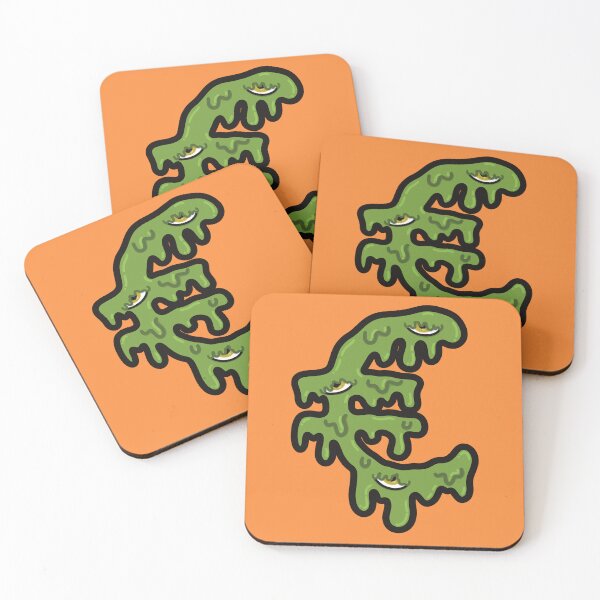 Item preview, slimy green euro symbol with eyeballs designed and sold by spoop-n-save.