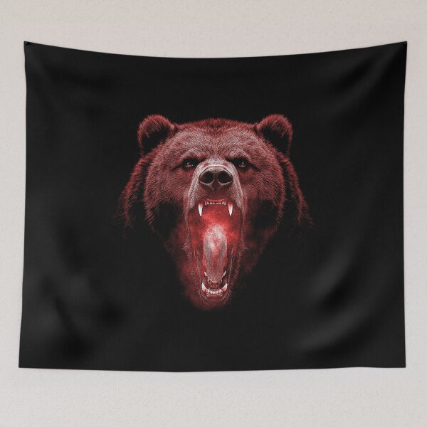 Item preview, Grizzly Bear Hike Camp Vintage Angry Brown Bear designed and sold by JRRTs.