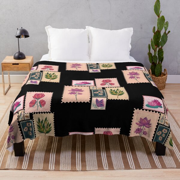 Item preview, Vintage flower stamps designed and sold by Navkriti.