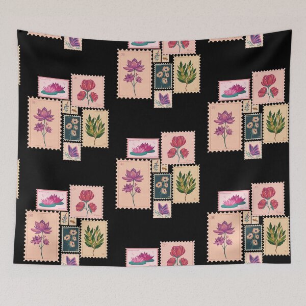 Item preview, Vintage flower stamps  designed and sold by Navkriti.