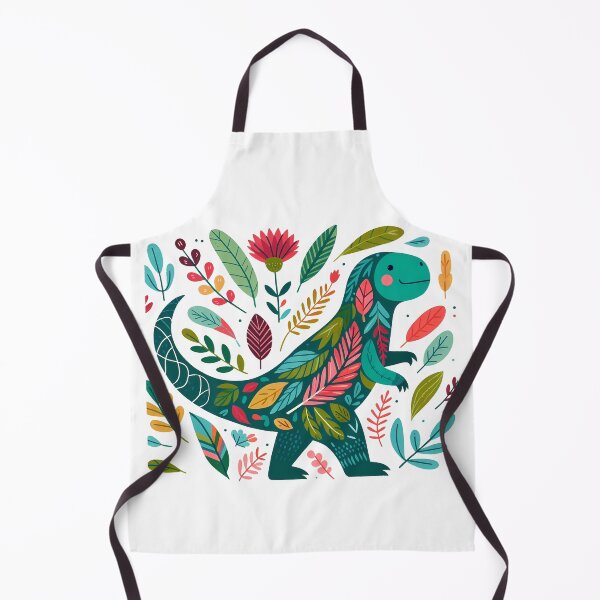 Item preview, Colorful Spring Tyrannosaurus Rex - Scandinavian Folk Art by heidiannemorris © designed and sold by FOLK ART FUSION.