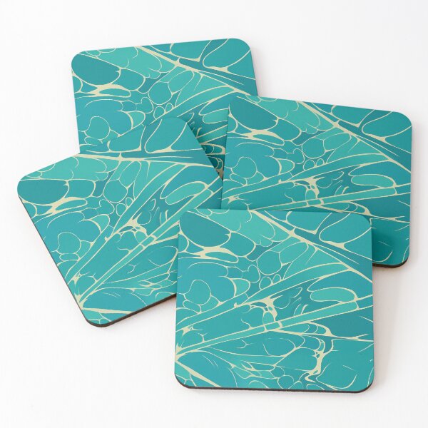 Item preview, Contemporary Turquoise Marbling Abstract Pattern – Minimal Fluid Marbling designed and sold by Pacika.