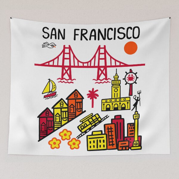 Item preview, San Francisco California designed and sold by Traveldrawings.