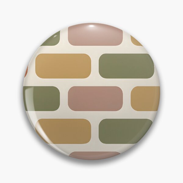 Item preview, Retro Mid-Century Brick Pattern Art Board – Earth Tone Geometric Wall Decor designed and sold by FestivityFinds.