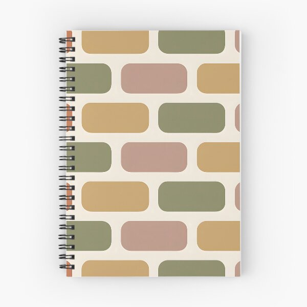 Item preview, Retro Mid-Century Brick Pattern Art Board – Earth Tone Geometric Wall Decor designed and sold by FestivityFinds.