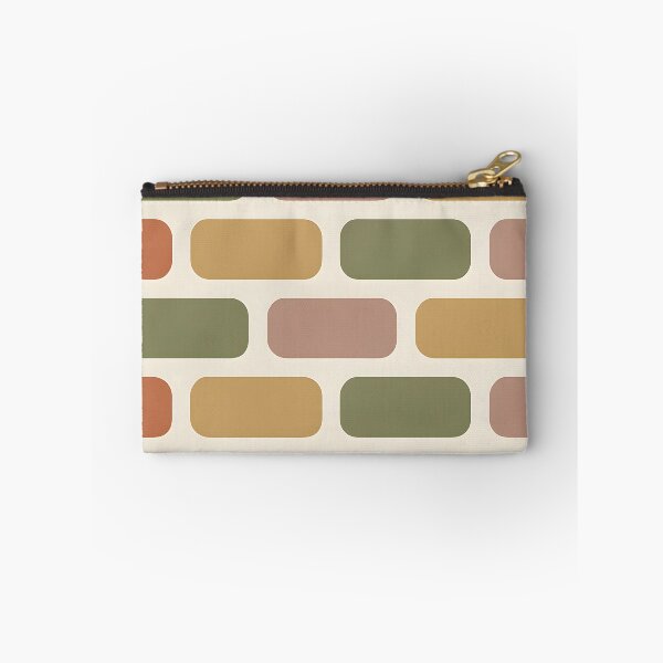 Item preview, Retro Mid-Century Brick Pattern Art Board – Earth Tone Geometric Wall Decor designed and sold by FestivityFinds.