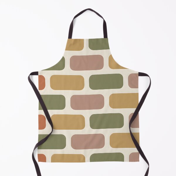 Item preview, Retro Mid-Century Brick Pattern Art Board – Earth Tone Geometric Wall Decor designed and sold by FestivityFinds.