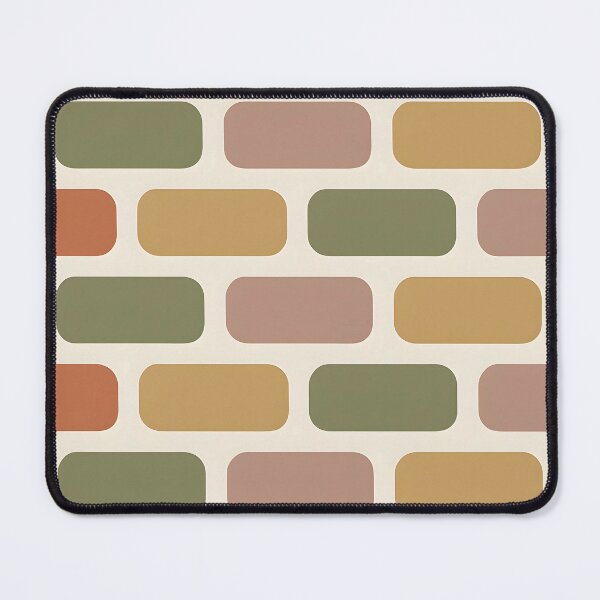 Item preview, Retro Mid-Century Brick Pattern Art Board – Earth Tone Geometric Wall Decor designed and sold by FestivityFinds.