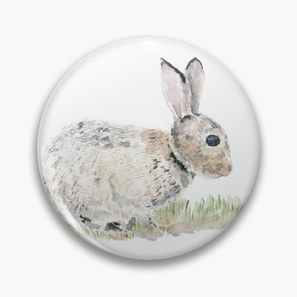 Item preview, cute grey rabbit watercolour  designed and sold by ColorandColor.
