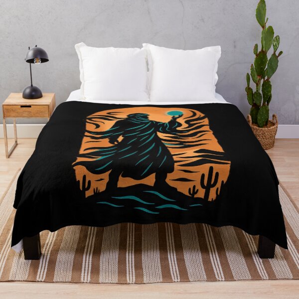 Item preview, Desert Nomad Mystic Holding Orb Sunset Silhouette Design designed and sold by Shoot-The-Moon.