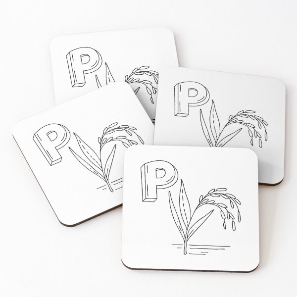 Item preview, An illustration of letter P stand for paddy designed and sold by rasagamastore.