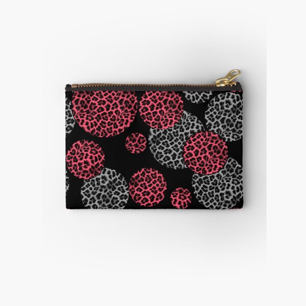 Item preview, Large polka dots with leopard print in red and sulfur colors designed and sold by fuzzyfox.