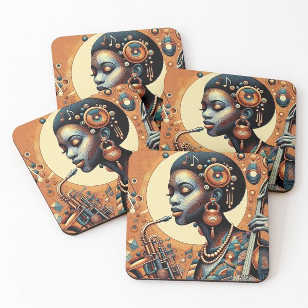 Item preview,  A Female African Jazz Musician (1950s style) designed and sold by PrintAfricanArt.