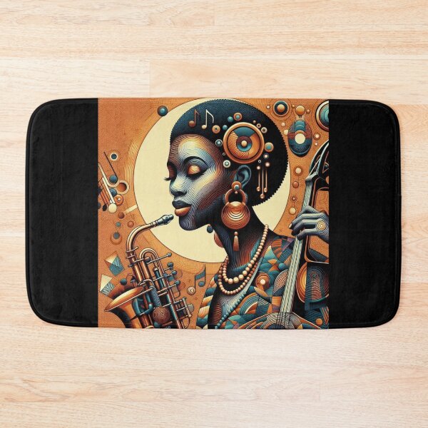 Item preview,  A Female African Jazz Musician (1950s style) designed and sold by PrintAfricanArt.