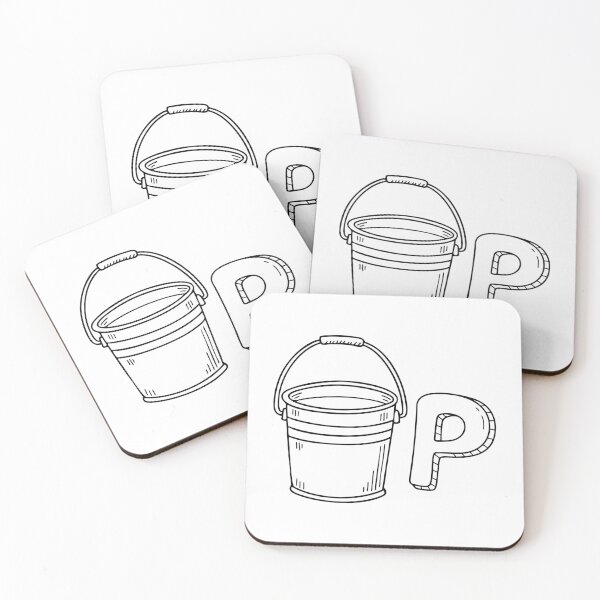 Item preview, An illustration of letter P stand for pail designed and sold by rasagamastore.